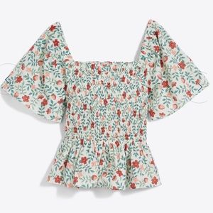 Draper James Deana Smocked Top: Strawberry Field